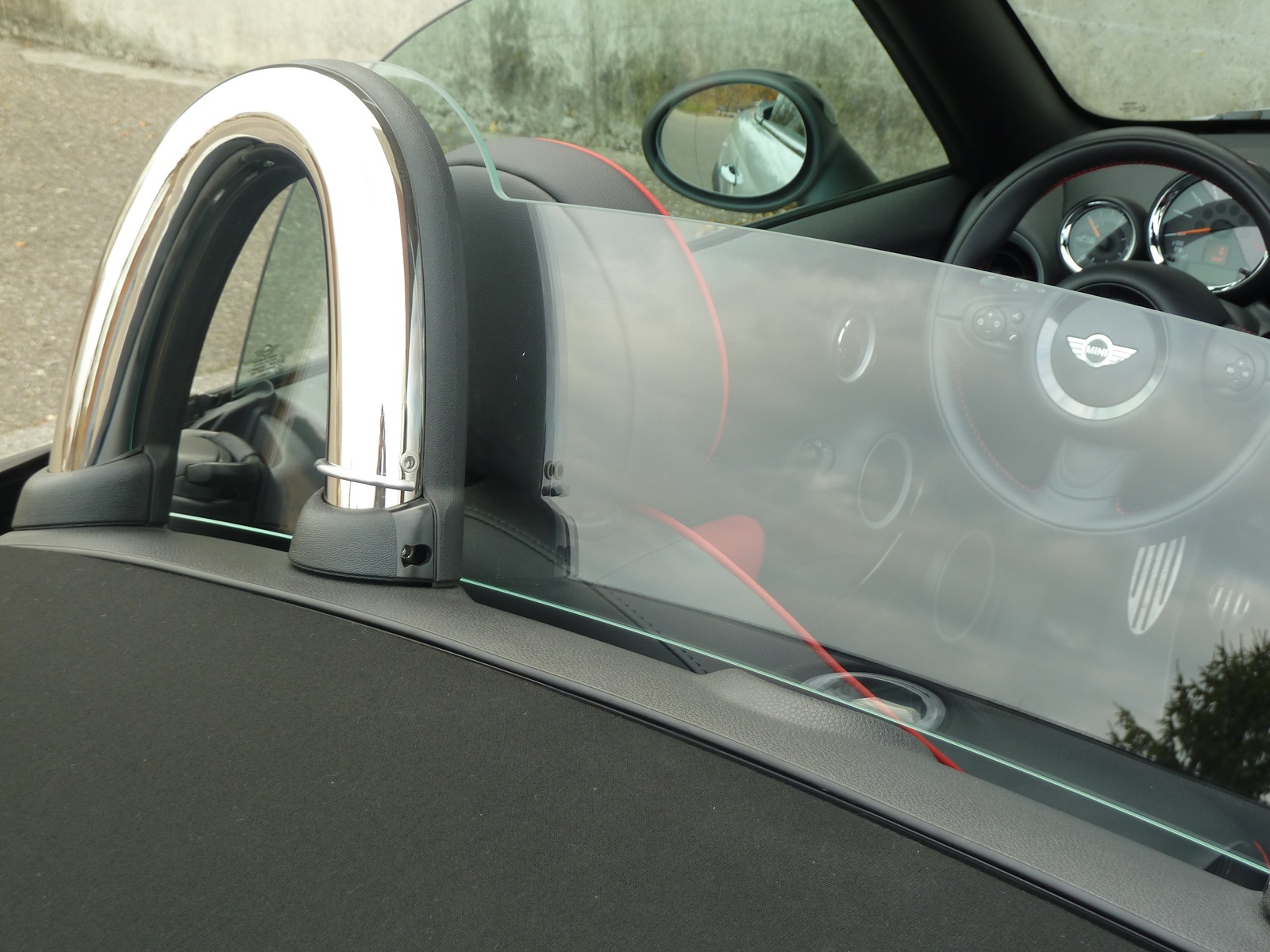 Glaswindschott Glass winddeflector Mini Roadster UR-Windschott